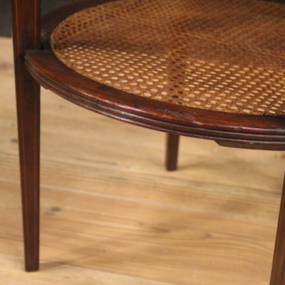 English Round Walnut Mahogany Beech And Maple Side Table 1950s English Round Walnut Mahogany Beech And Maple Side Table 1950s