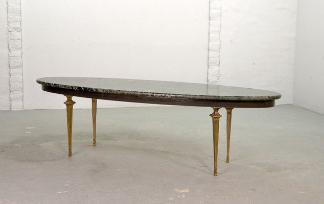 French Marble And Brass Coffee Table 1950s For Sale At Pamono