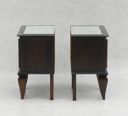 Französische Mid Century Nachttische, 1950er, 2er Set Französische Mid Century Nachttische, 1950er, 2er Set