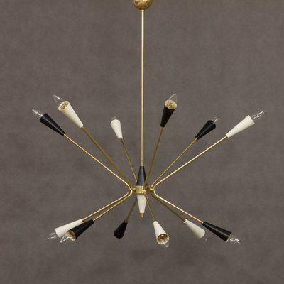 Italian Brass Sputnik Ceiling Lamp 1960s For At Pamono - Sputnik Ceiling Light Fixture