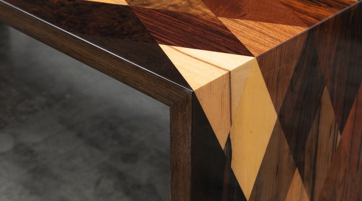 Modern Brown Wooden Table By Johannes Hock For Atelier Johannes Hock For Sale At Pamono
