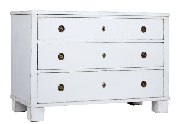 Antique Scandinavian Painted Pine Chest Of Drawers For Sale At Pamono