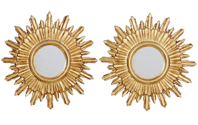 Gilt Sunburst Mirrors 1970s Set Of 2 For At Pamono Gilt Sunburst Mirrors 1970s Set Of 2