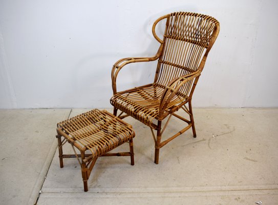Footstool wicker store