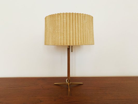 Teak And Brass Table Lamp By J T Kalmar For Kalmar 1950s