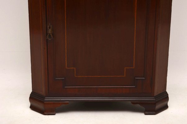 Antique Edwardian Inlaid Mahogany Corner Cabinet For Sale At Pamono