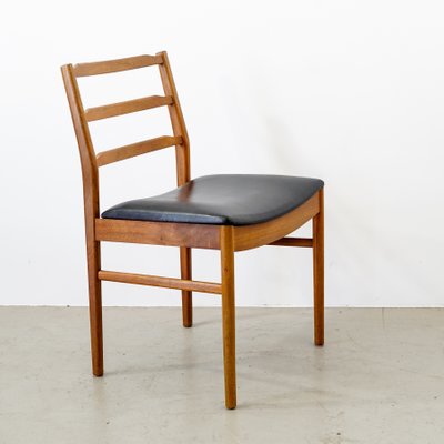 Vintage Wood And Leather Dining Chairs, Vintage Wood Dining Chairs