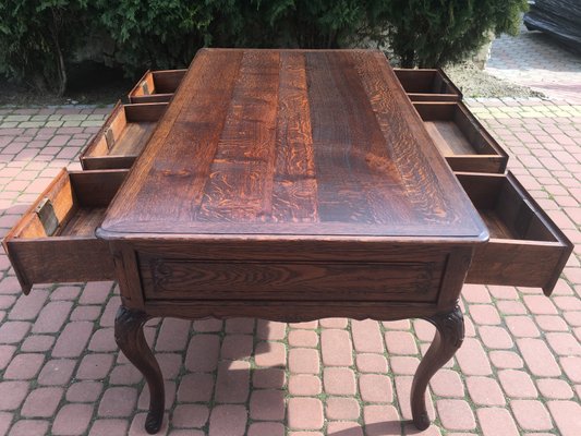 Antique 2 Sided Oak Desk Bei Pamono Kaufen