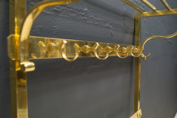 Vintage Brass Wall Rack 1960s For Sale At Pamono