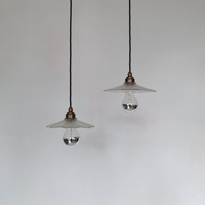 Vintage Art Deco Frosted Star Pendants Set Of 2 For Sale At Pamono