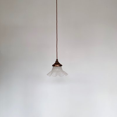 Vintage Crackle Glass Frill Ceiling Lamp For Sale At Pamono
