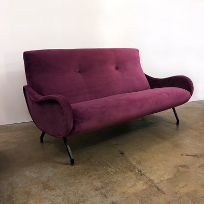 Italian Ladies Purple Velvet Sofa 1950s For Sale At Pamono