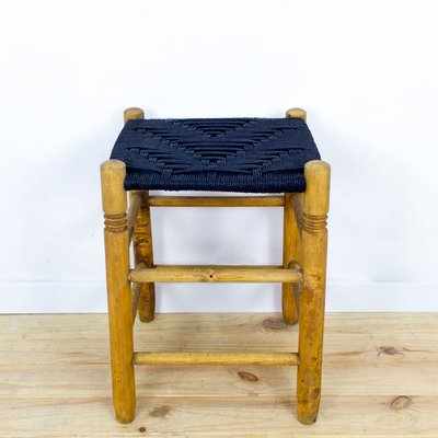 Danischer Hocker Aus Holz Seilgeflecht 1950er Bei Pamono Kaufen