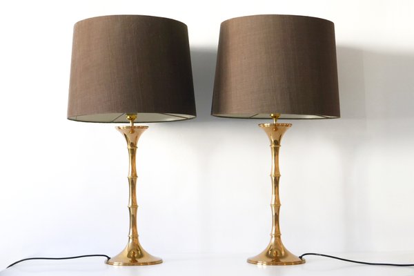 Lampes De Bureau Modele Ml1 En Bambou Et Laiton Par Ingo Maurer Pour Design M Allemagne 1960s Set De 2 En Vente Sur Pamono