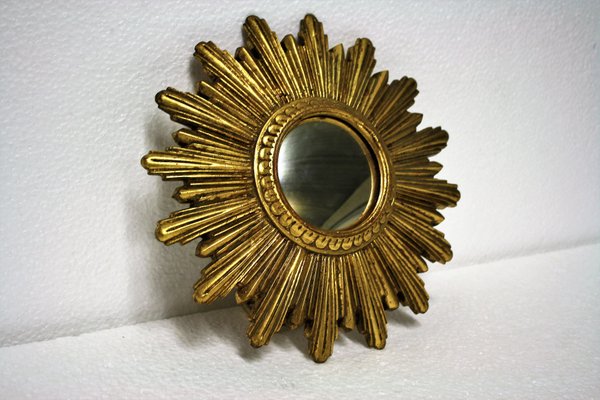 Small French Golden Sunburst Mirror 1960s For At Pamono Small French Golden Sunburst Mirror