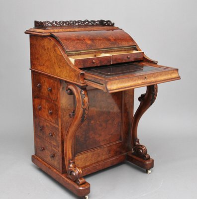 Antique Burr Walnut Rising Top Secretaire For Sale At Pamono
