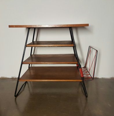Side Table With Magazine Rack 1950s For Sale At Pamono