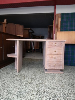 Vintage Limed Oak Desk For Sale At Pamono