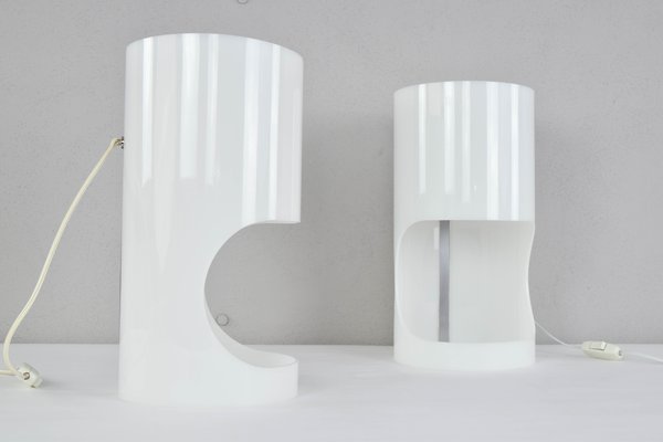 White Lucite Table Lamps By Joan Antoni Blanc For Tramo 1960s