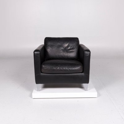 Vintage Black Leather Armchair From Machalke For Sale At Pamono