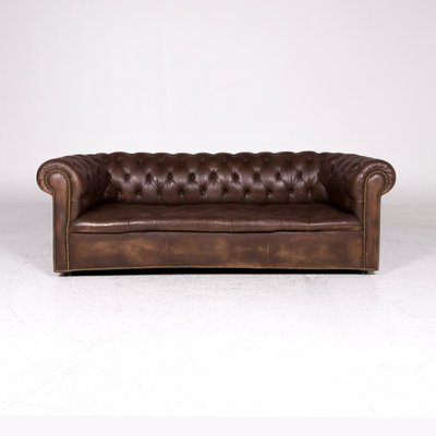 Vintage Brown Leather Sofas From Chesterfield Set Of 2 For Brown Leather Sofas From Chesterfield