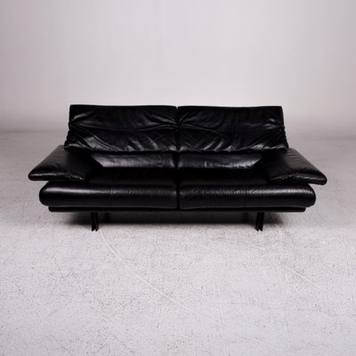 Vintage Black Alanda Leather Sofas By Paolo Piva For B B Italia