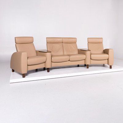 Vintage Sofa And Stool Set From Stressless Set Of 2 For Sale At