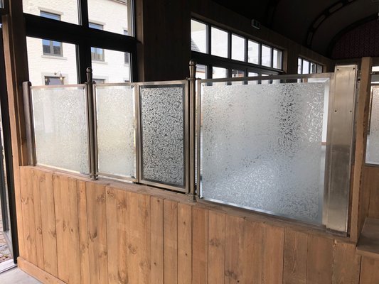 Vintage Art Deco Glass Room Dividers, Set of 2 for sale at