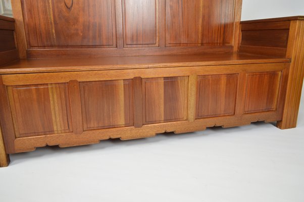 Art Deco French Mahogany Bench By Goyeneche Clement 1930s For