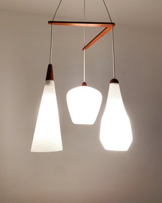 Opaline Glass Cascade Ceiling Lamp 1960s