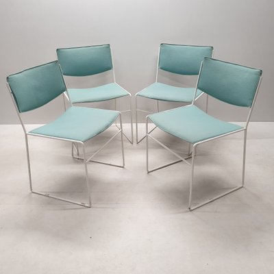 Minimalistic Mint Green And White Dining Chairs 1960s Set Of 4 For Sale At Pamono