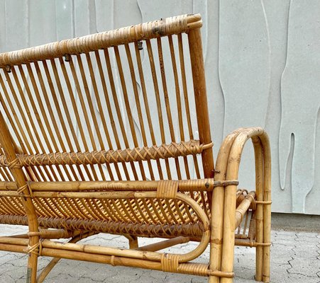 Vintage Danish Bamboo Sofa By R Wengler Studio For R Wengler For