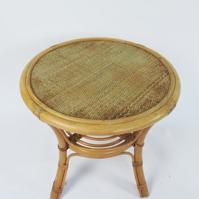 Vintage Cane And Rattan Round Coffee Table 1970s For At Pamono Cane And Rattan Round Coffee Table