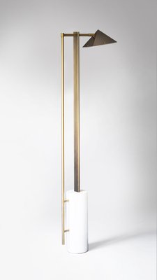Brass and on sale marble floor lamp