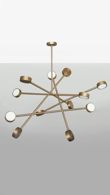 Brass Line Chaos Chandelier By Square In Circle For Sale At Pamono Brass Line Chaos Chandelier By Square In Circle For Sale At Pamono
