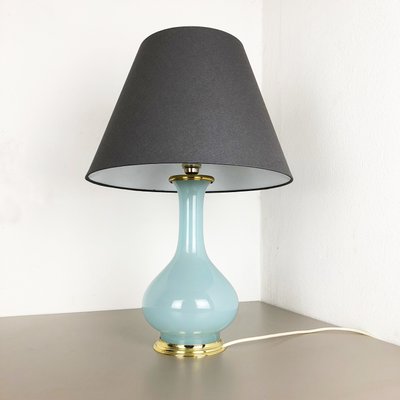 Mid Century Italian Opaline Murano Italian Opaline Murano Glass Table Lamp
