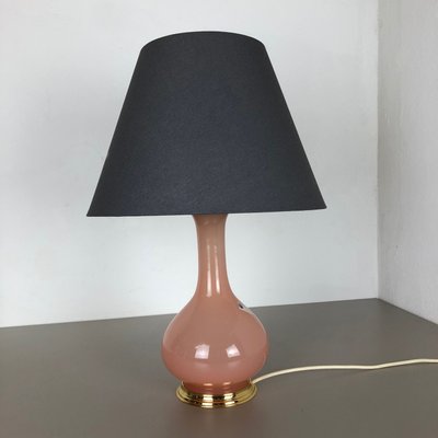 Mid Century Italian Opaline Murano Italian Opaline Murano Glass Table Lamp
