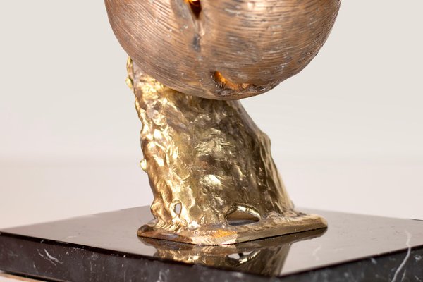 Sculpted Bronze Table Lamp By Samuel, Contemporary Bronze Table Lamps