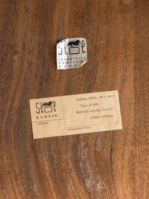 Formica Black Coffee Table By Niko Kralj For Stol Kamnik 1960s