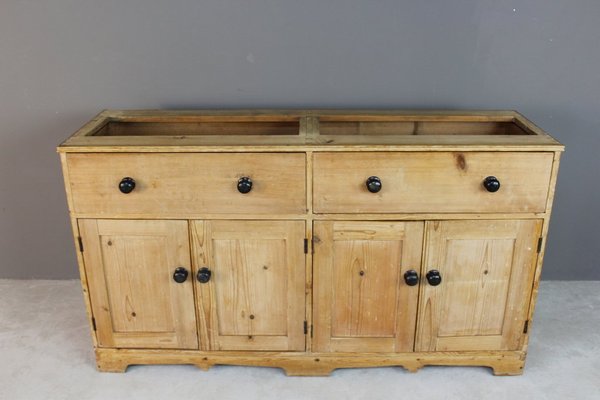 Large Antique Rustic Pinewood Kitchen Dresser For Sale At Pamono