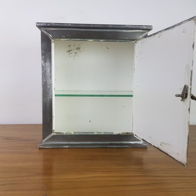 Vintage Industrial Steel And Glass Medicine Cabinet For Sale At Pamono