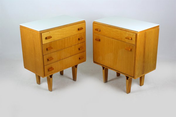 glass dressers and nightstands