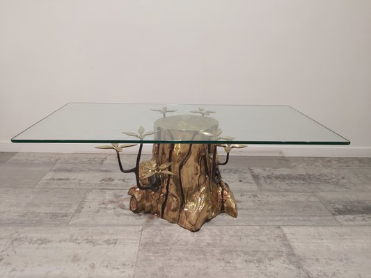 Glass trunk coffee table deals