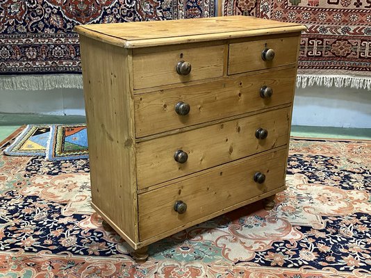 Antique English Pine Wood Dresser For Sale At Pamono