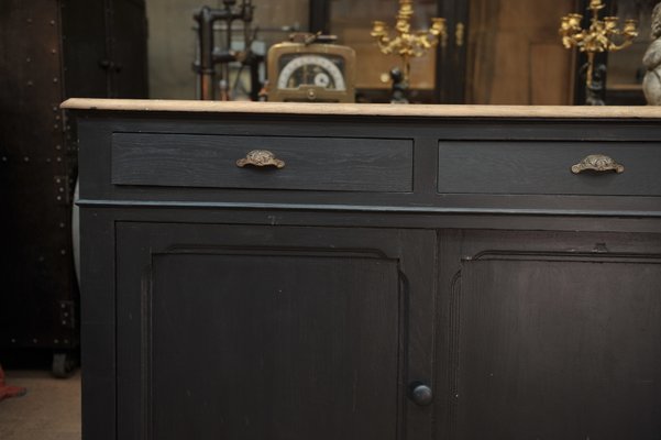 Antique Black Oak Buffet Bei Pamono Kaufen