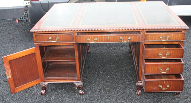 Mahogany Partners Desk 1940s For Sale At Pamono