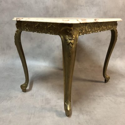 Bronze Marble Coffee Table 1950s For, Rococo Marble Coffee Table