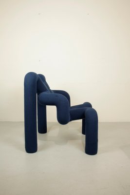 Vintage Blue Lounge Chair By Terje Ekstrom For Stokke For Sale At Pamono