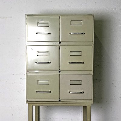 Rolling Metal Filing Cabinet 1970s Bei Pamono Kaufen