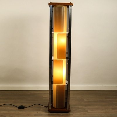 Square floor lamp with shelves deals